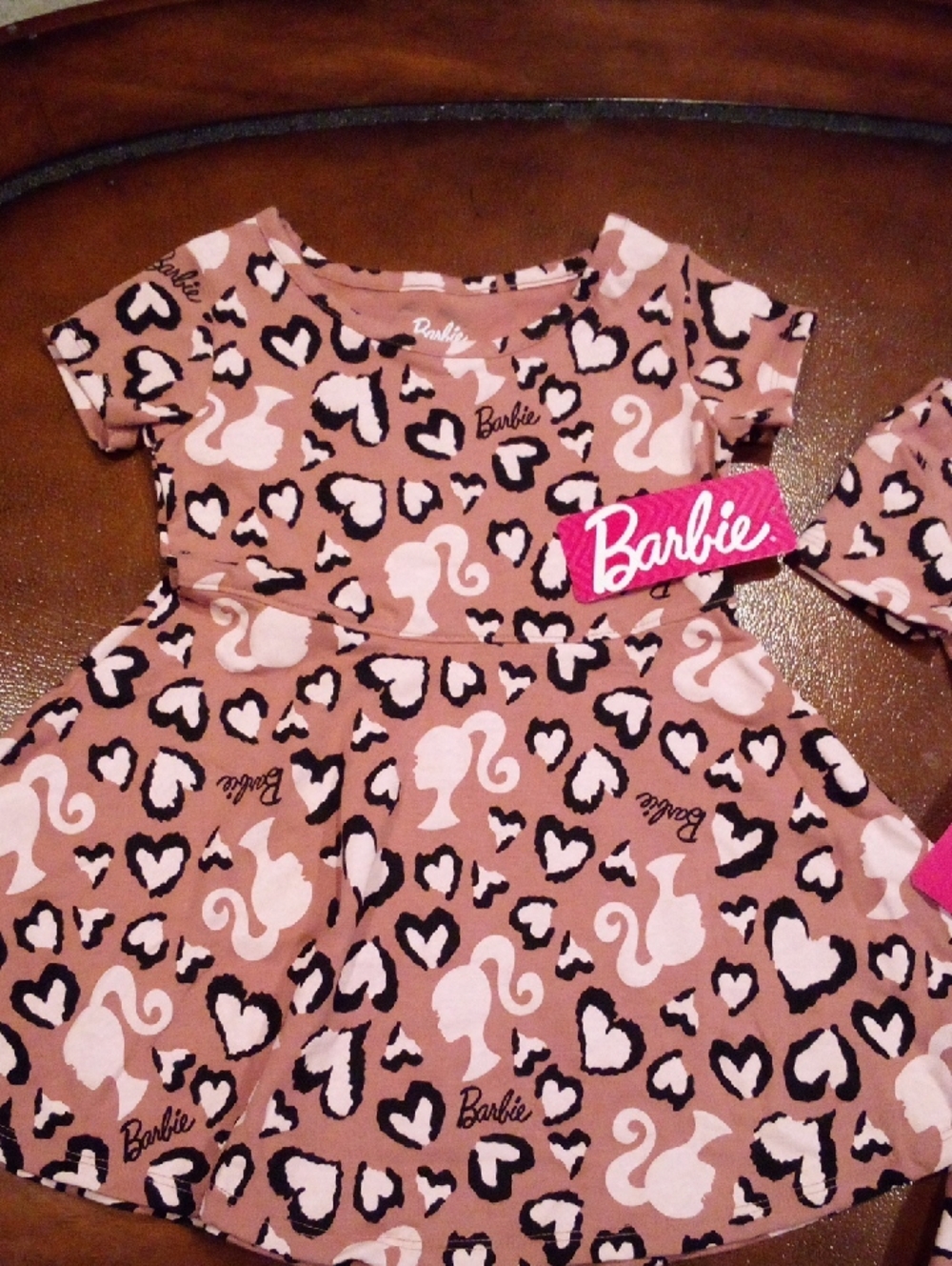 Toddler Barbie Black Heart & Silhouette Print Dress NWT Look At All Pics Plz